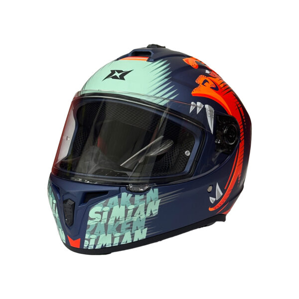 Casco de Moto Axxis Draken S Simian B6 Verde Mate